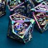 ARUOHHA Hollow DND Metal Dice Set Rainbow Dragons D and D Dice, RPG Role Playing Games Dungeons Polyhedral Dice with Gift Box D20 D12 D10 D8 D6 D4 view 3