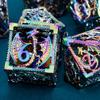 ARUOHHA Hollow DND Metal Dice Set Rainbow Dragons D and D Dice, RPG Role Playing Games Dungeons Polyhedral Dice with Gift Box D20 D12 D10 D8 D6 D4 view 4