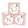 Floral One Boxes for 1st Birthday Girl - 3pcs Rose Gold Floral One Balloons Blocks, First Birthday Balloons One Boxes for Baby Girl, Pink Floral 1st Birthday Decorations view 1