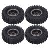 RC Rubber Tire Kit 55mm Alloy Rims with Brass Combiner for SCX24 AXI90081 AXI00001 AXI00002 1/24 RC Car 4pcs/Set 2 Colors() view 2