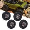 RC Rubber Tire Kit 55mm Alloy Rims with Brass Combiner for SCX24 AXI90081 AXI00001 AXI00002 1/24 RC Car 4pcs/Set 2 Colors() view 3