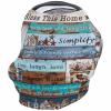 Baby Car Seat Covers American Country Bless This Home Berries Retro Wood Grain Nursing Covers Breastfeeding Scarf Soft Stretchy Carseat Canopy Cover Shopping Cart Cover Stroller Covers for Newborn view 1