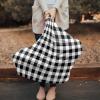 Baby Car Seat Covers Black White Buffalo Plaid Nursing Covers Breastfeeding Scarf Soft Stretchy Carseat Canopy Cover Shopping Cart Cover Stroller Covers for Baby Girls Boys view 2