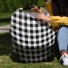 Baby Car Seat Covers Black White Buffalo Plaid Nursing Covers Breastfeeding Scarf Soft Stretchy Carseat Canopy Cover Shopping Cart Cover Stroller Covers for Baby Girls Boys view 4