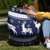 Baby Car Seat Covers Christmas Elk Winter Snowflake Blue Nursing Covers Breastfeeding Scarf Soft Stretchy Carseat Canopy Cover Shopping Cart Cover Stroller Covers for Baby Girls Boys view 4