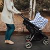 Baby Car Seat Covers Pastoral Style Blue Lattice Nursing Covers Breastfeeding Scarf Soft Stretchy Carseat Canopy Cover Shopping Cart Cover Stroller Covers for Baby Girls Boys view 3