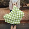 Baby Car Seat Covers Pastoral Style Light Green Lattice Nursing Covers Breastfeeding Scarf Soft Stretchy Carseat Canopy Cover Shopping Cart Cover Stroller Covers for Baby Girls Boys view 2
