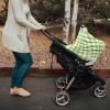 Baby Car Seat Covers Pastoral Style Light Green Lattice Nursing Covers Breastfeeding Scarf Soft Stretchy Carseat Canopy Cover Shopping Cart Cover Stroller Covers for Baby Girls Boys view 3