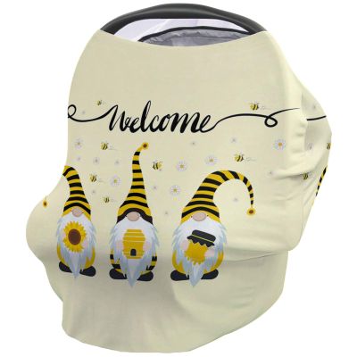Baby Car Seat Covers Summer Bee Welcome Nursing Covers Breastfeeding Scarf Soft Stretchy Carseat Canopy Cover Shopping Cart Cover Stroller Covers for Baby Girls Boys