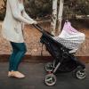 Baby Car Seat Covers Modern Geometric Zig Zag Pink Gray Pattern Nursing Covers Breastfeeding Scarf Soft Stretchy Carseat Canopy Cover Shopping Cart Cover Stroller Covers for Baby Girls Boys view 3