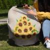 Baby Car Seat Covers Sunflower Nursing Covers Breastfeeding Scarf Soft Stretchy Carseat Canopy Cover Shopping Cart Cover Stroller Covers for Baby Girls Boys view 4