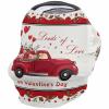 Baby Car Seat Covers Valentine's Day Red Truck with Flowers Nursing Covers Breastfeeding Scarf Soft Stretchy Carseat Canopy Cover Shopping Cart Cover Stroller Covers for Baby Girls Boys view 1