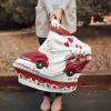 Baby Car Seat Covers Valentine's Day Red Truck with Flowers Nursing Covers Breastfeeding Scarf Soft Stretchy Carseat Canopy Cover Shopping Cart Cover Stroller Covers for Baby Girls Boys view 2