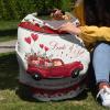 Baby Car Seat Covers Valentine's Day Red Truck with Flowers Nursing Covers Breastfeeding Scarf Soft Stretchy Carseat Canopy Cover Shopping Cart Cover Stroller Covers for Baby Girls Boys view 4