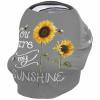 Baby Car Seat Covers You are My Sunshine Sunflower Bee, Rural Style Grey Nursing Covers Breastfeeding Scarf Soft Stretchy Carseat Canopy Cover Shopping Cart Cover Stroller Covers for Baby Girls Boys view 1
