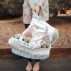 Baby Car Seat Covers Easter Eggs Rabbits Gnomes Blue Plaid White Wood Board Nursing Covers Breastfeeding Scarf Soft Stretchy Carseat Canopy Cover Shopping Cart Cover Stroller Covers for Newborn view 2