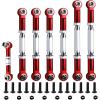 (2025 Upgrade) 78-108mm Stainless Steel Turnbuckles/Camber Link for 1/10 Traxxas Slash 4X4 VXL/Rustler 4X4 VXL/Stampede 4X4 VXL/Hoss 4X4 VXL,RC Car Hops Up Parts(Red) view 1