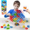 WOWNOVA 32PCS Tetra Tower Stacking Building Balance Block Game Toys for Kids, Adults & Family Game Night, Balancing Blocks Board Games Stacking Fun Toy for Children, Teens, Adults, Friends, Parties view 1