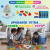 WOWNOVA 32PCS Tetra Tower Stacking Building Balance Block Game Toys for Kids, Adults & Family Game Night, Balancing Blocks Board Games Stacking Fun Toy for Children, Teens, Adults, Friends, Parties view 2