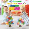 WOWNOVA 32PCS Tetra Tower Stacking Building Balance Block Game Toys for Kids, Adults & Family Game Night, Balancing Blocks Board Games Stacking Fun Toy for Children, Teens, Adults, Friends, Parties view 3