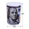 $100 Dollar Bill Piggy Bank 5 7/8" Tall Coin Saving Money Currency Benjamin Franklin Tin Can Banknote Jar (1 Pack, 7 1/4" X 4 3/4") view 2