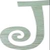 9 Inch Wooden Letters Curlz J Monogram Inital, Unfinished Girl Alphabet Nursery Decor Letter, Paintable Wall Art DIY view 2