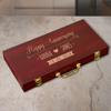 Personalized Anniversary Poker Set, Custom 300 Chip Poker Set for Him, Poker Anniversary Gifts view 1