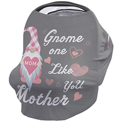 Baby Car Seat Covers GNOME ONE Like You Mother Grey Love Gift Nursing Covers Breastfeeding Scarf Soft Stretchy Carseat Canopy Cover Shopping Cart Cover Stroller Covers for Baby Girls Boys