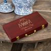 Personalized Mothers Day Gifts, Rosewood 300 Chip Poker Set for Mom, Gift for Mom from Daughter view 1