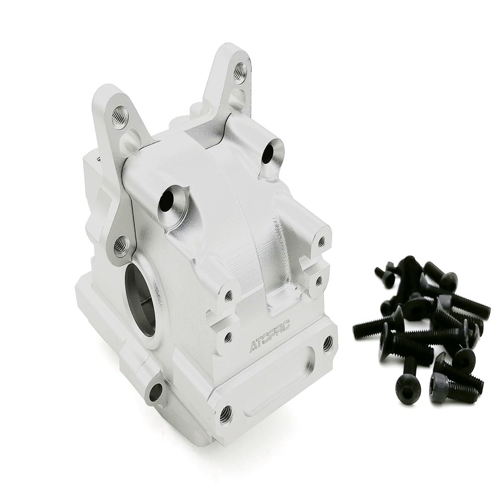ATOPRC Aluminum Front Transmission Case for Losi 5ive-T/B and Mini (Silver)