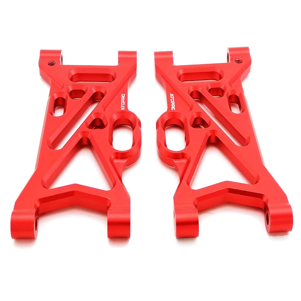 ATOPRC Lower Front and Rear alu Control arms for Losi Desert XL/XL-E/2.0 (Red)