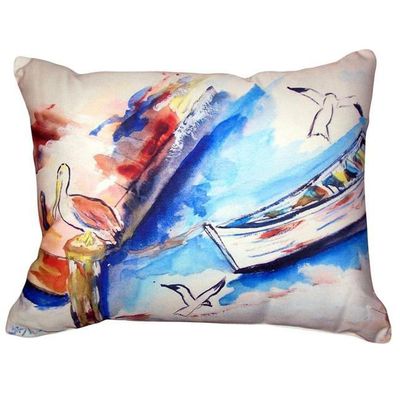 16 x 20 in. Rowboat & Birds No Cord Pillow