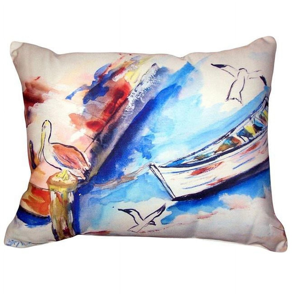 16 x 20 in. Rowboat & Birds No Cord Pillow