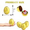 The Dreidel Company Golden Easter Eggs Metallic Gold, Goodie Basket Prize, Eggs are Hinged, 2.38" Inch (120-Pack) view 3