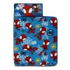 Marvel Spidey and His Amazing Friends Blue, Red and White Spidey Team Toddler Nap Mat view 1
