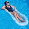 2-Pack Mesh Bottom Pool Float for Tanning and Lounging - in Water Inflatable Floating Lounger with Headrest (by Galvanox) view 2