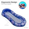 2-Pack Mesh Bottom Pool Float for Tanning and Lounging - in Water Inflatable Floating Lounger with Headrest (by Galvanox) view 4