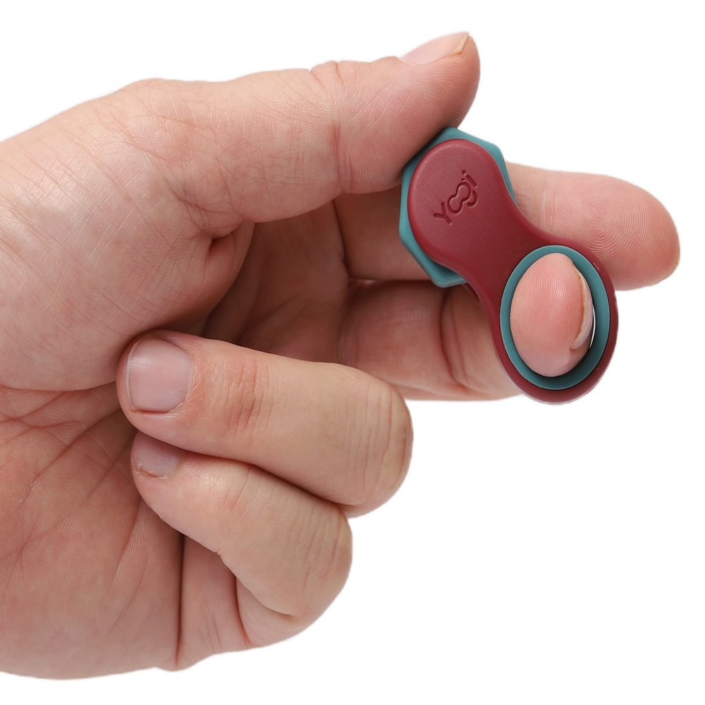 Yogi Fidget Toy Silent Sensory Spinner for Adults & Kids Stress Relief Fidgets for ADHD, Anxiety Fidget Toys for Adults Includes 5 Finger-Fit Rings Work, School & Travel Lava