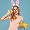 The Dreidel Company Golden Easter Eggs Metallic Gold, Goodie Basket Prize, Eggs are Hinged, 2.38" Inch (240-Pack) view 2