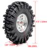 HOBBYSOUL 120mm Tall 1.9 Mud Slingers T8 Tires Tyres Mounted on Aluminum 1.9 Beadlock Wheels for 1/10 RC TRX4 SCX10 Gen8 Upgrades, (4-Pack, HS700570) view 2
