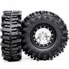 HOBBYSOUL 120mm Tall 1.9 Mud Slingers T8 Tires Tyres Mounted on Aluminum 1.9 Beadlock Wheels for 1/10 RC TRX4 SCX10 Gen8 Upgrades, (4-Pack, HS700570) view 3