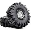 HOBBYSOUL 120mm Tall 1.9 Mud Slingers T8 Tires Tyres Mounted on Aluminum 1.9 Beadlock Wheels for 1/10 RC TRX4 SCX10 Gen8 Upgrades, (4-Pack, HS700570) view 4