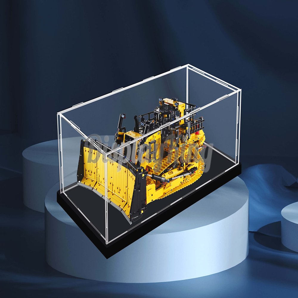 Acrylic Display case for Compatible with App-Controlled Cat D11 Bulldozer 42131 (Model Set is not Included) (No Background)