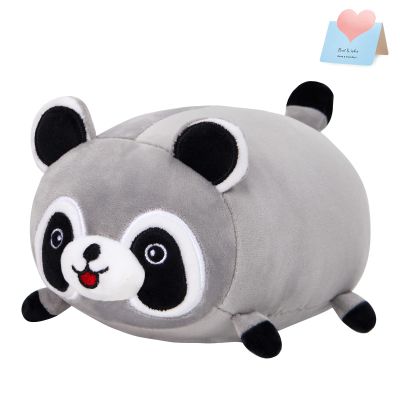 CozyWorld 14'' Raccoon Plush Stuffed Animals Stackable Plushie Squishy Racoon Pillow Special Day Holiday Birthday Gifts for Kids Boys Girls