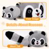 CozyWorld 14'' Raccoon Plush Stuffed Animals Stackable Plushie Squishy Racoon Pillow Special Day Holiday Birthday Gifts for Kids Boys Girls view 4