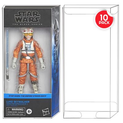 EVORETRO Display Protector Case for Star Wars Black Series with Angled Corner Action Figure Box - 6 Inch Angled Corner PET Plastic Clear Case, 0.40MM Thick, Scratch Resistant, Dustproof (10 Pack)