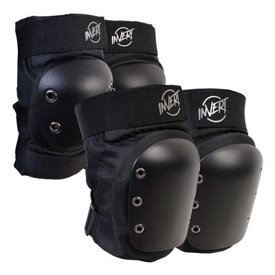 Invert Knee and Elbow Protective Set. Pads for Skateboarding, Scooters, BMX
