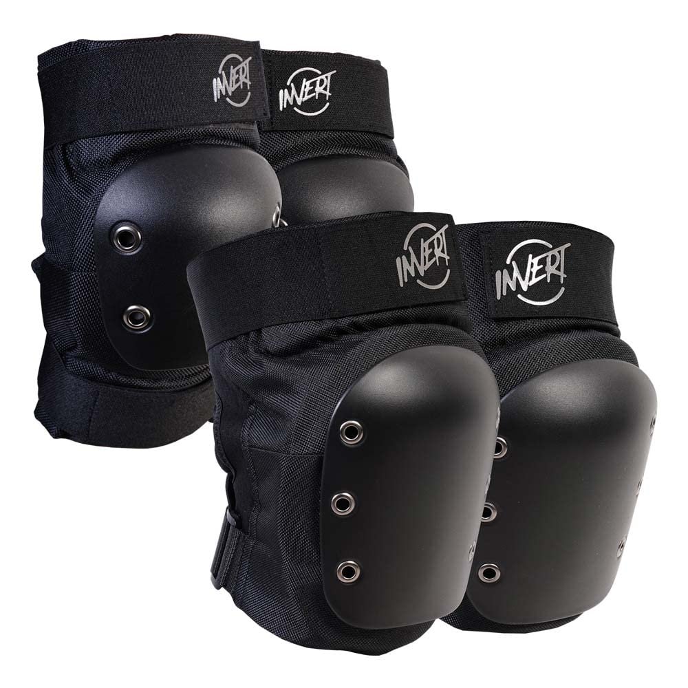 Invert Knee and Elbow Protective Set. Pads for Skateboarding, Scooters, BMX
