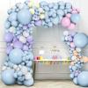 115 Pcs Macaron Blue Balloons Arch Kit 12inch 5inch 10inch 18inch Pastel Light Blue Balloon Garland Kit for Birthday Baby Boy Shower Decorations Wedding view 3