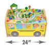 Just Play CoComelon Wheels on The Bus Wooden Activity Table, Recycled Wood, Kids Toys for Ages 18 Month view 3